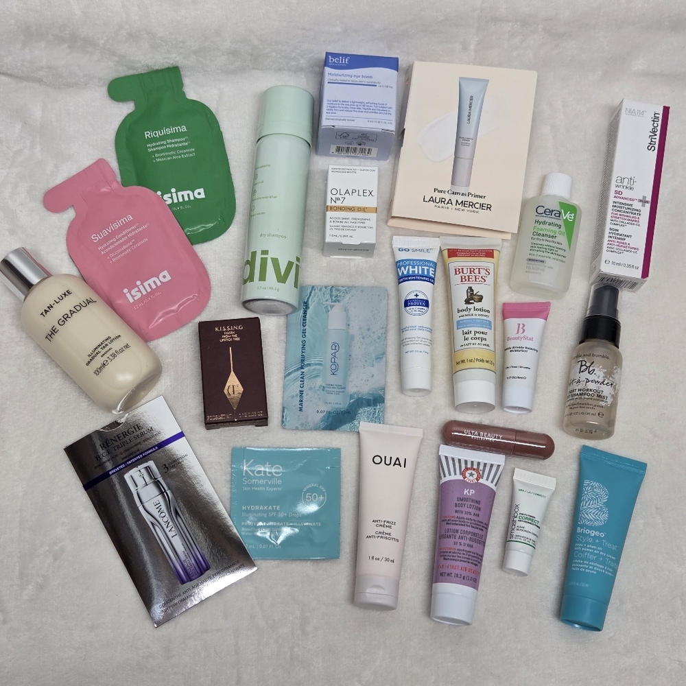 SOLD 22 Piece Luxury Skincare Haircare Makeup Travel Sample Set NEW Beauty - Picture 1 of 5
